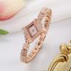 Fashion Luxury Watches for Women Crystal Quartz Rhombus Bracelet Wrist Watch Gold Diamond Creative Bangle Watch Relogio Feminino