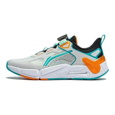 Li Ning Kids Mecha V2 Удобная Простая Нескользящая Износостойкая Повседневная Обувь Детская Повседневная Обувь Серый Зеленый Желтый YKCU044-7