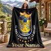 Club Tigres UANL Custom Name Flannel Blanket Personalized Soft Warm Plush Throw Blanket Customized Gift for Family Friends