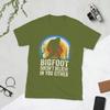 Novelty Bigfoot Doesnt Believe in You Either TShirt Unisex Cotton T Shirt Sasquatch Short Sleeve Tee Shirt Birthday Gift Tops