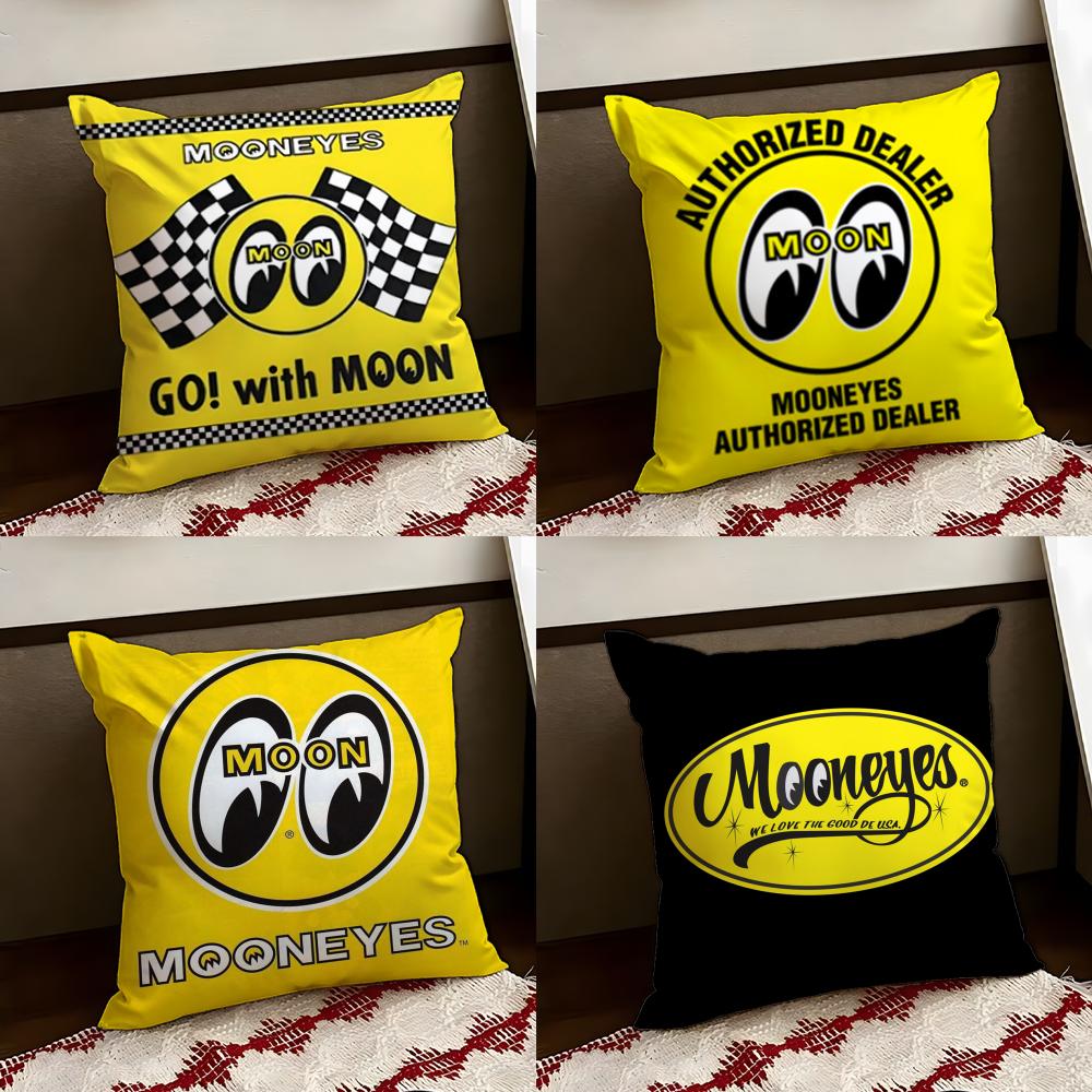 Cute Cartoon MMooneyes Cushion Cover Reversible Soft Durable Pillow Cover Home Car MultiScene Use for Daily Comfort