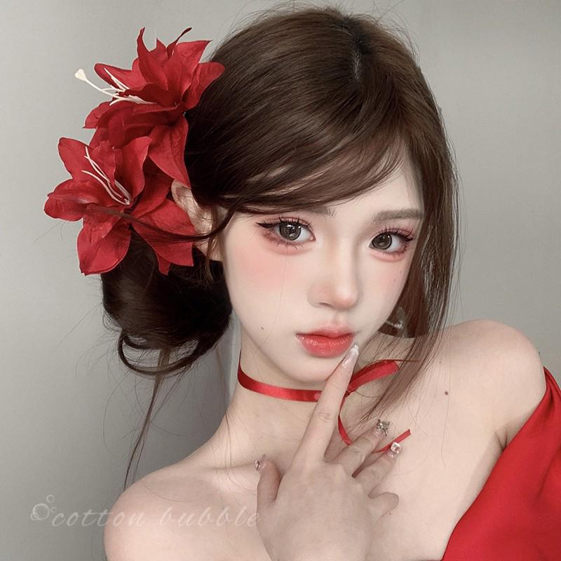 Розовый аксессуар для волос в китайском стиле с лилией: Женская заколка для волос «Фея цветов»