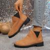 2024 Winter Hot Sales Women's Shoes Fashion Ankle Boots Women's Square Heel Round Comfort Toe Short Boots Women's Fashion