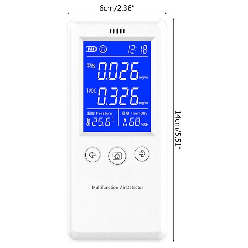Отличный детектор-монитор качества воздуха для TVOC HCHO Детектор формальдегида Реальная запись данных в реальном времени