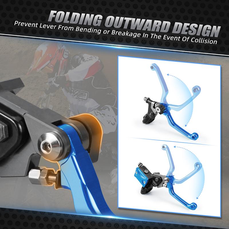 7/8" 22mm Hydraulic Brake Clutch Lever With Brake Fluid Reservoir Cap For Yamaha YZ85 YZ125 YZ250 YZ250F YZ450F TTR250 TTR600