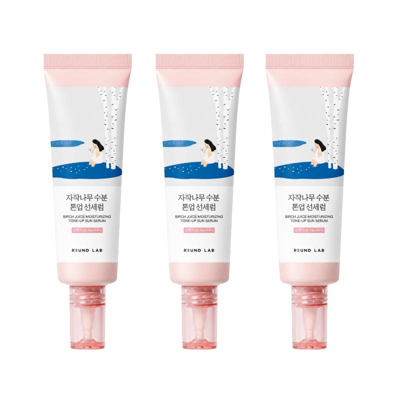 ROUND LAB Birch Juice Moisturizing Tone-Up Sun Serum SPF50+ PA++++ 50ml (3 Options)