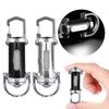 Mini Keychain Flashlights with Red&Blue Light USB Rechargeable Work Light Ultra Bright Camping Lantern for Searching Hiking