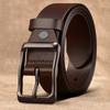 Men's Belt Retro Pin Buckle Belt Trendy Cowhide Belt Middle Aged and Young Versatile Jeans Belt