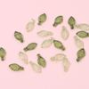 Transparent Green Transparent Leaf Shape Beads Charms Leaf Shape Beads  Necklace Accessories