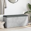 VidaXL Storage Bench, Storage Chest with Cushion, Organizer for Clothes Toys Hallway Living Room, Modern, Grey 835057