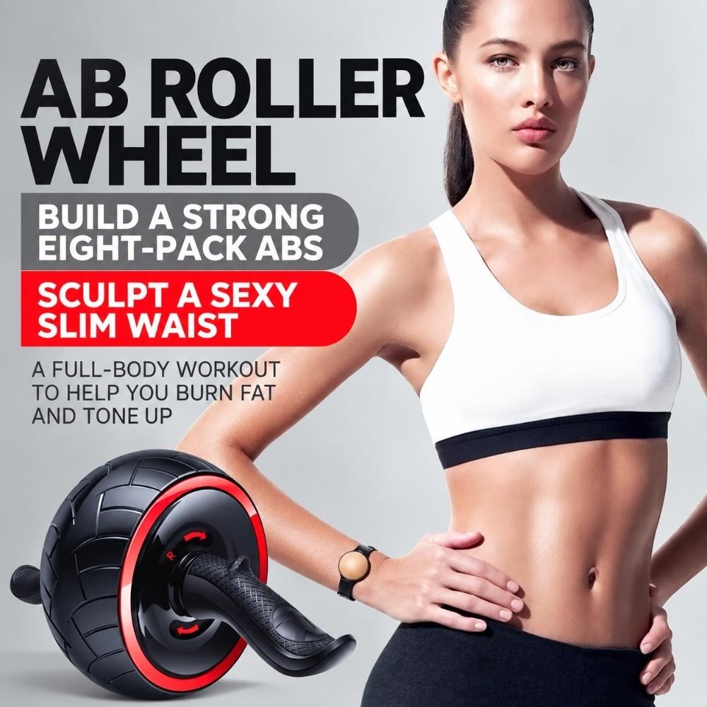 Rebound Spring Assist Abdominal Exercise Wheel Abs Workout Equipment Belly Fat Reduction