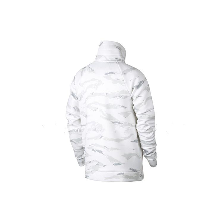 Air Jordan Half Zipper Basketball Fleece Lined Sports White Camouflage Men's AH6164-121