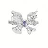 Nine Purple Out Of Fire Purple Zircon Brushed Open Ring Women'S Niche High-End Color Treasure Personality Light Luxury Ring