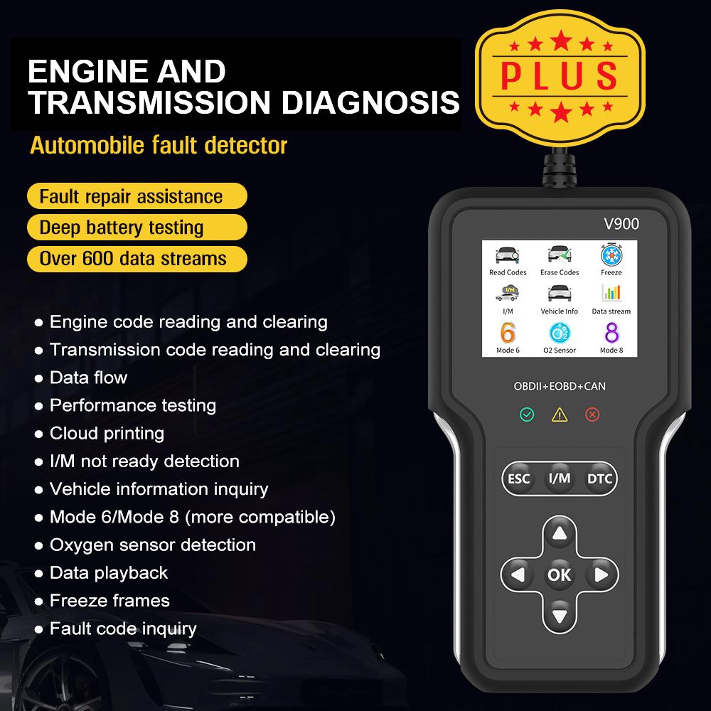 Автомобильный OBD2 сканер кодов ошибок OBD II EOBD Сканер Система двигателя Проверка Коды неисправностей Очистка Диагностический инструмент Автомобильный Тестер аккумулятора Очистка/удаление кода