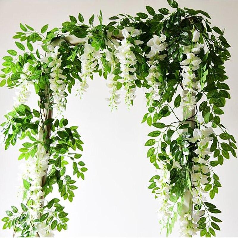 Artificial Flowers Wedding Vine Wedding Decor Ivy Decoration Real Touch Silk Flower String Home Hanging Garland Party