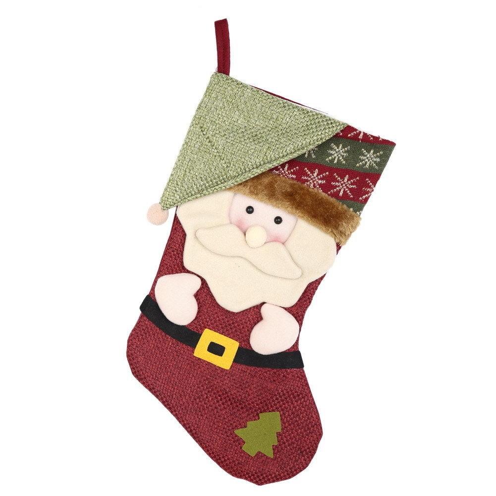 Рождественский носок ручной работы из нетканого материала, носок Санты для украшения вечеринки, подарок для друзей