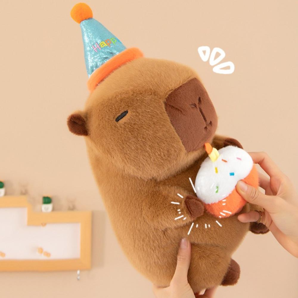 Cake Capybara Plush Doll Birthday Party Capybara Fluffty Doll Capybara Plush Toy Home Decor