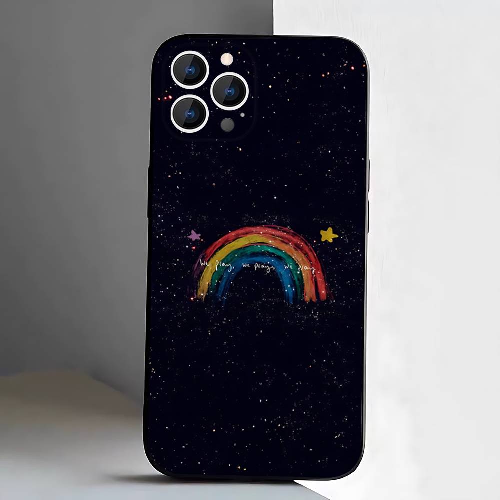 Чехол для телефона Band C-Coldplay для iPhone 17,16,15,14,13,12,Pro,Max,Plus,E,SE4,Air,Mini Черный Мягкий Короб