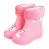 Online Children's Rain Shoes Girls Bundle Velvet Boys Non-slip Water Shoes Four Seasons Cartoon Cute Rain Boots Children