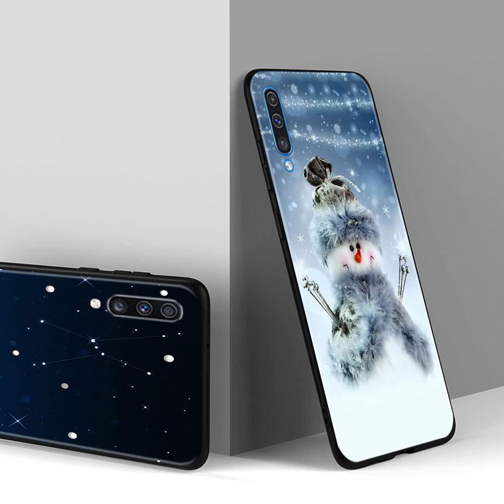 Счастливого Рождества Снеговик Чехол для телефона для Samsung Galaxy A50 A30 Note 8 9 20 Ultra A04 A50s A90 A40 A20e A10s A70 A20s M52 M33 M53
