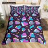 Retro Memphis Style Duvet Cover Set Galaxy Fashion Style Geometric Shapes Bedding Set Full,Hipster Old Fashioned Comforter Cover