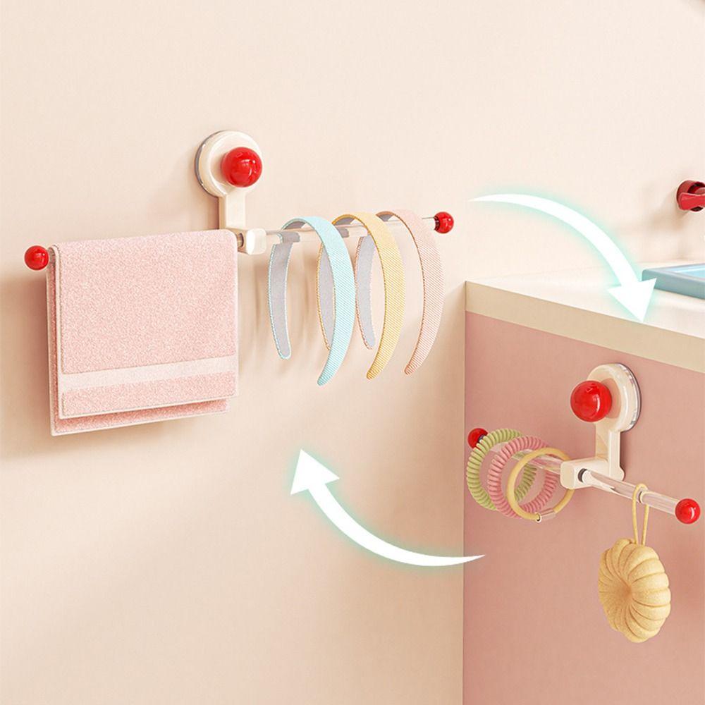 Wall Mounted Towel Storage Hook Suction Cup Waterproof Hairband Storage Hook Durable Reusable Hair Tie Storage Rack Household