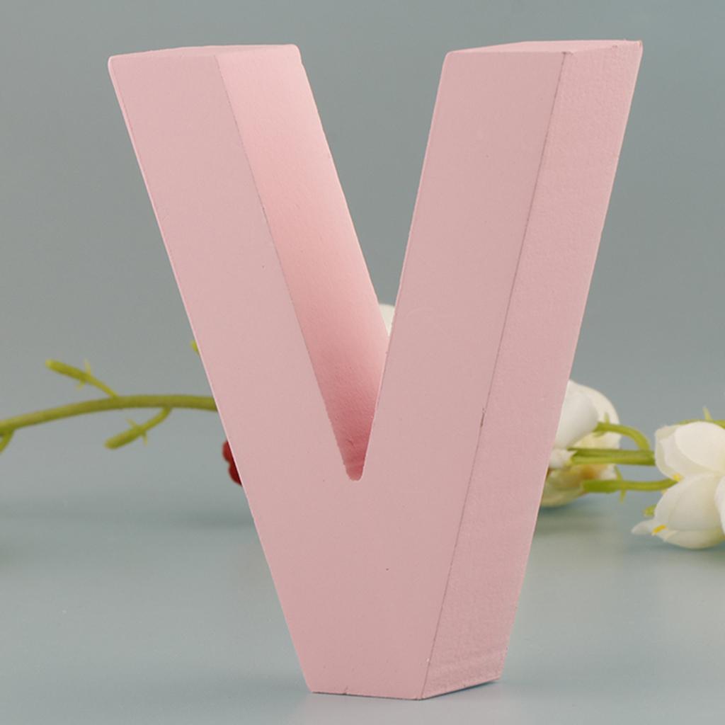 Деревянные Розовые 26 Букв Алфавита Маркизные Буквы Настенная Подвесная Табличка на Дверь от А до Я для Детской Комнаты, Декорации для Детской