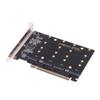 4-портовый M.2 NVMe SSD в PCIe X16 M-Key Конвертер-читатель жестких дисков Карта расширения