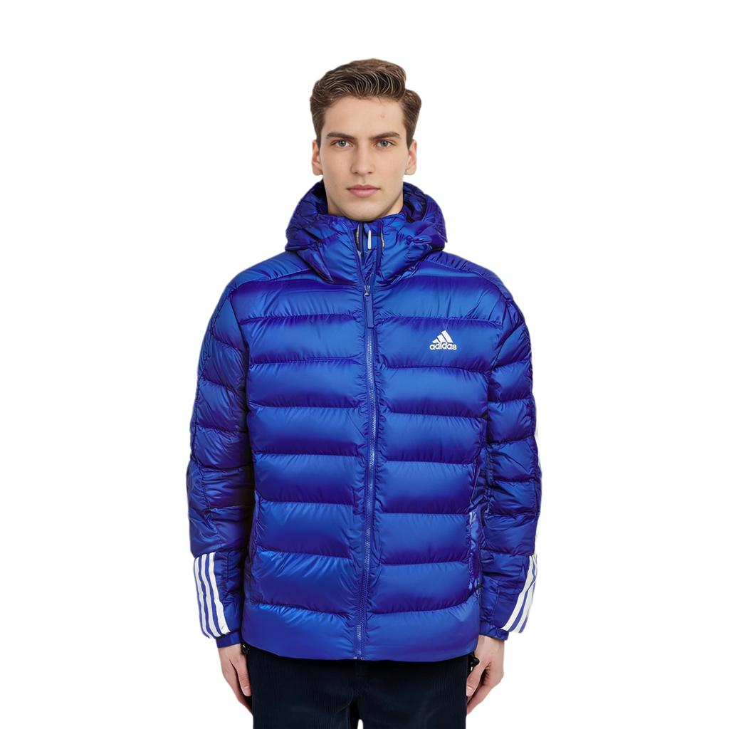 Adidas Классический хлопковый пиджак с логотипом и тремя деталями, мужская куртка синего цвета GT1675