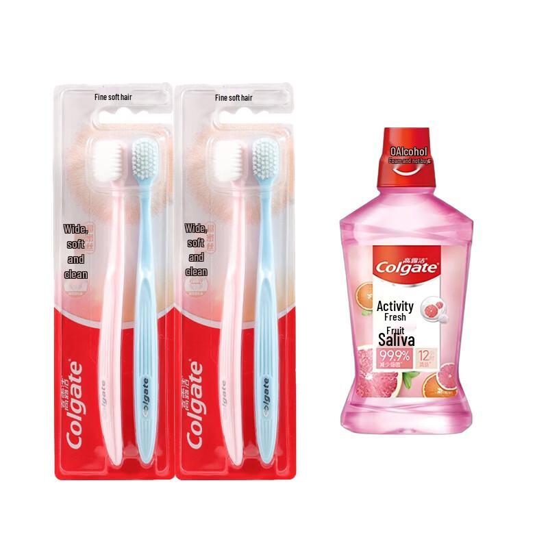 Colgate Ultra-dense Soft Toothbrush & Mouthwash Set