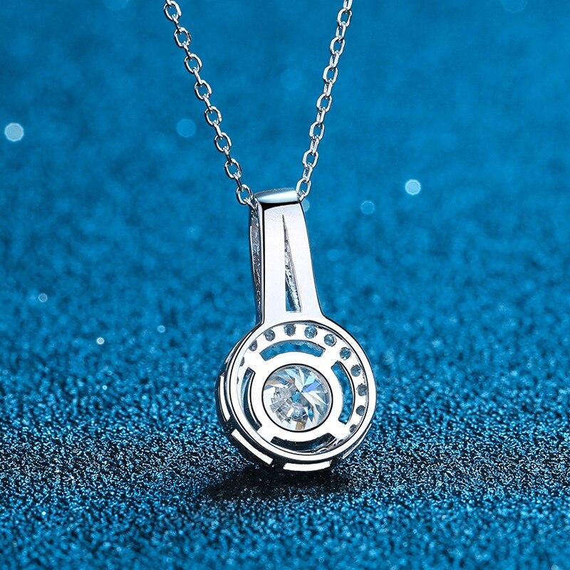 Ожерелье из муассанита 5 карат для женщин, позолоченное 14 карат, ожерелье из стерлингового серебра 925 пробы, лабораторные бриллиантовые ожерелья с сертификатом Gra