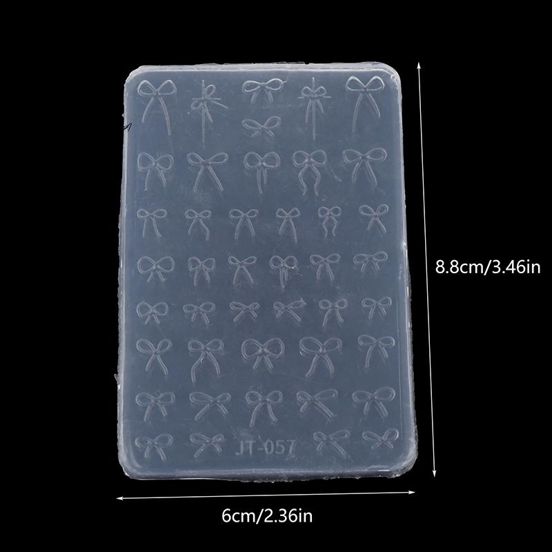 3D Bowknot Silicone Nail Art Mold DIY Design Manicure Charms Decoration Carving Stamping Plates for Creative Nail Art