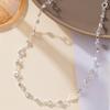 Ожерелье, украшенное кристаллами, для модных женщин Стразы Длинные кисточки Цепочка для шеи Регулируемая длина Цепочка для ключицы Украшение