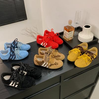 Версия~ Матовый фланель, легкий и дышащий, универсальные красные немецкие тренировочные туфли, женские спортивные и повседневные кроссовки на мягкой подошве «Форрест Гамп»