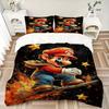 3 шт. Постельное белье с принтом Super Mario, Мягкий и удобный пододеяльник для спальни, гостевой комнаты (1 Пододеяльник + 2 Наволочки, Наполнитель для подушек N