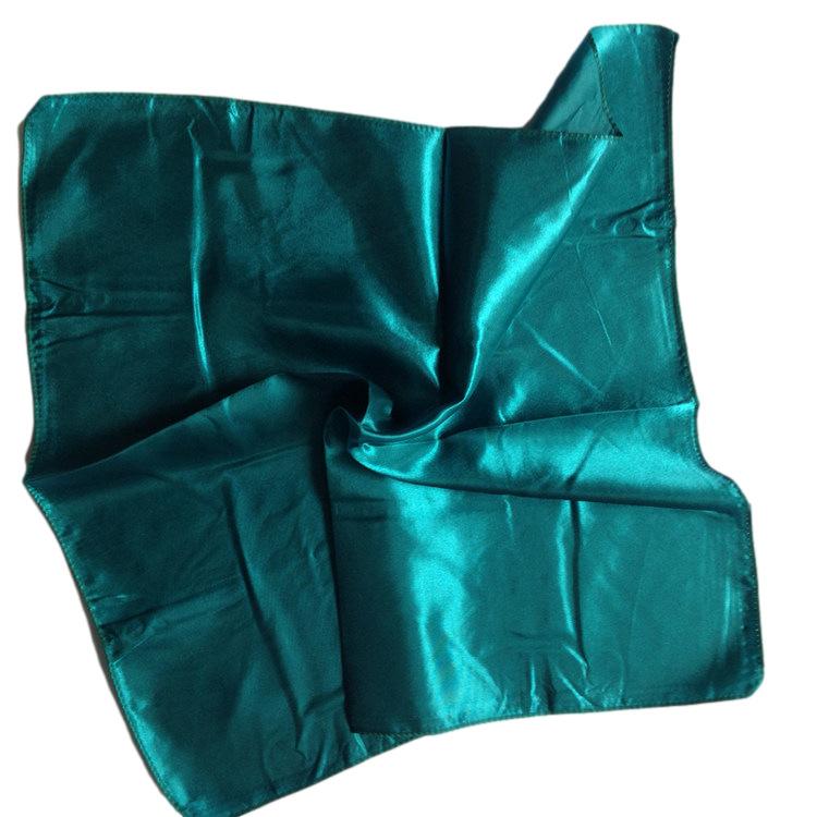 50x50cm Women Solid Square Scarf Single Performance Boy Girl Small Simulation Silk Scarves Flight Attendant Party Gift