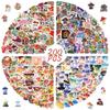 200 Cartoon Watercolor Mushroom Graffiti Stickers Suitcase Guitar Without Glue Waterproof Stickers