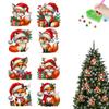 8Pcs Acrylic Special Shaped Christmas Cartoon Hanging Diamond Art Kits 5D DIY Diamond Art Hanging Decorations Bedroom Decoration