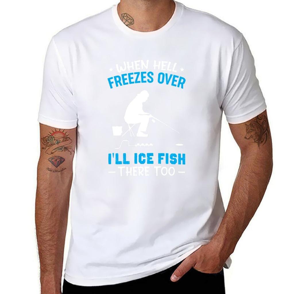 Funny Fisherunisex Gifts Ice Fishng Tshirt Cotton Tshirt 100 Unisex T Shirt Cotton Tshirt
