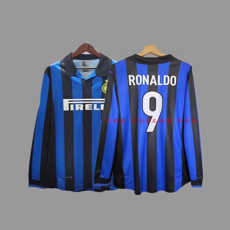 Vintage Long Sleeve Football Jersey Retro Soccer Shirt Men Women Sportswear