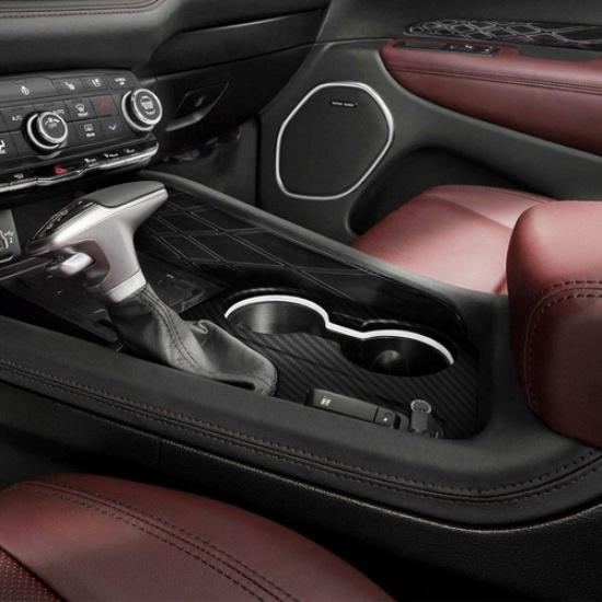 Carbon Fiber Central Control Gear Shift Cover Trim ABS for Dodge Durango -22