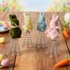 Имитация flocking Easter Bow Bunny Домашнее украшение для садов и дворов.