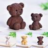 Миниатюрные фигурки медвежат Милый медвежонок Орнамент Садовые аксессуары Мультяшная статуэтка животного Дом