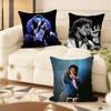 M-Michael J-Jackson Cushion Cover Soft Short Plush Pillow Cover Smooth Cozy Texture Aesthetic Cushion Case Home Decor