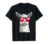 Футболка с солнцезащитными очками Llama Alpaka Heart ко Дню святого Валентина для женщин и мужчин