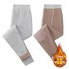 Термоштаны из чистого хлопка мужские флисовые наколенники эластичные облегающие леггинсы для внутреннего ношения папа интегрированный флис с высокой талией длинные кальсоны зимние