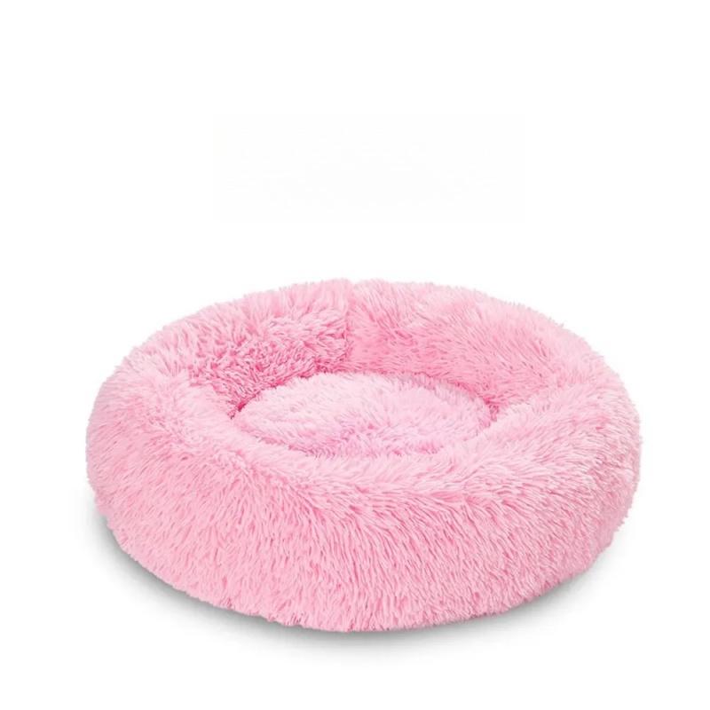 Длинная плюшевая кошачья кровать, круглый пончик, успокаивающий коврик для животных, успокаивающий коврик для домашних животных, будка, теплая уличная кровать для домашних животных, кошачья собака, переносные принадлежности