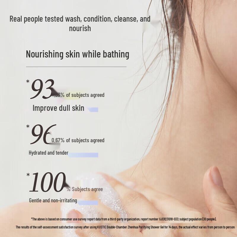 Kustie Dual-Chamber Exquisite Flower Cleansing Shower Gel