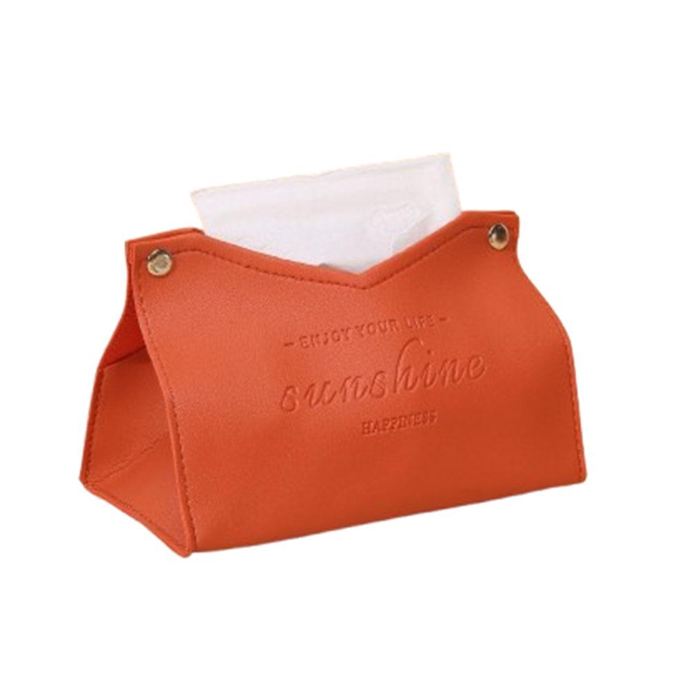 Коробка для салфеток из искусственной кожи, однотонная сумка для хранения бумажных салфеток, держатель для салфеток, украшение для гостиной