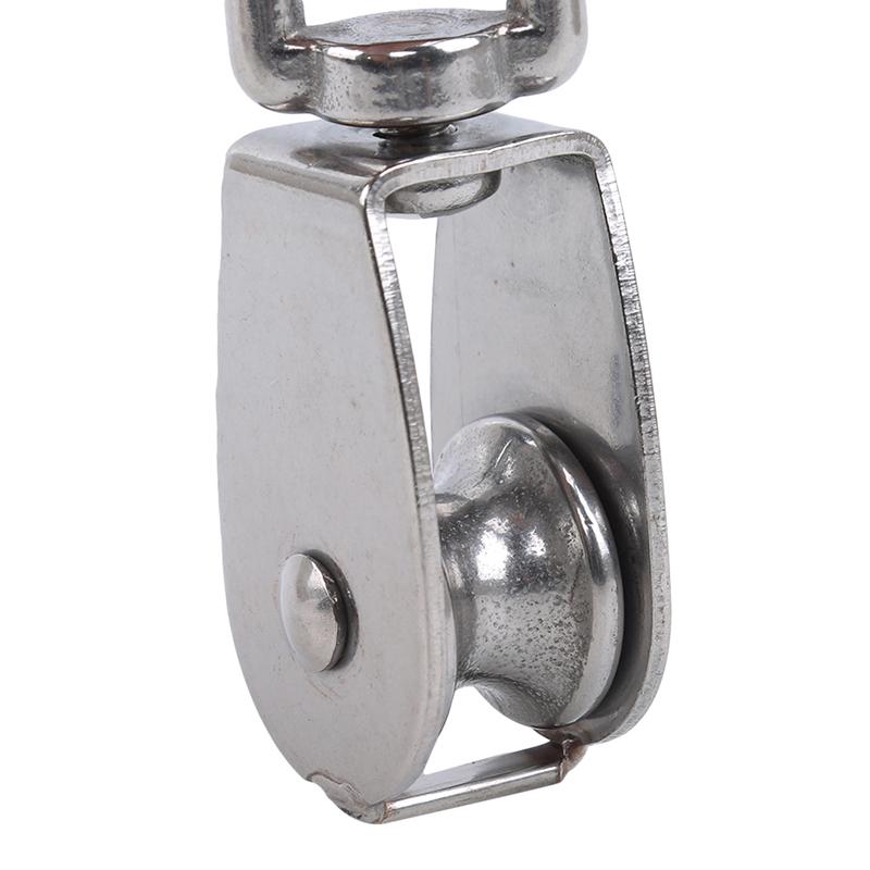 Stainless Steel Single Wheel Swivel Pulley Block Lifting Rope Chain Traction Fixed Lifting Pulley